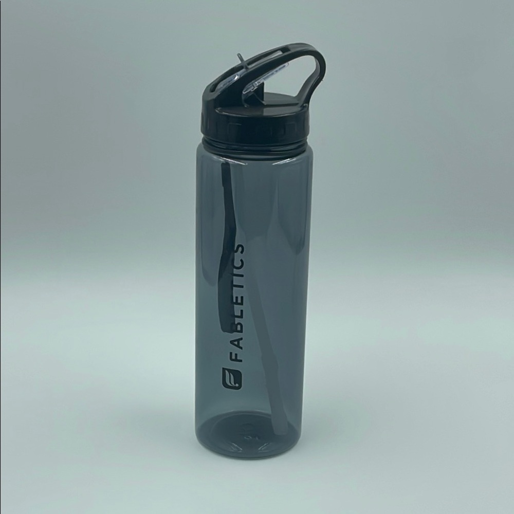 Fabletics Smoke Gray Sports Water Bottle with Flip-Top Lid